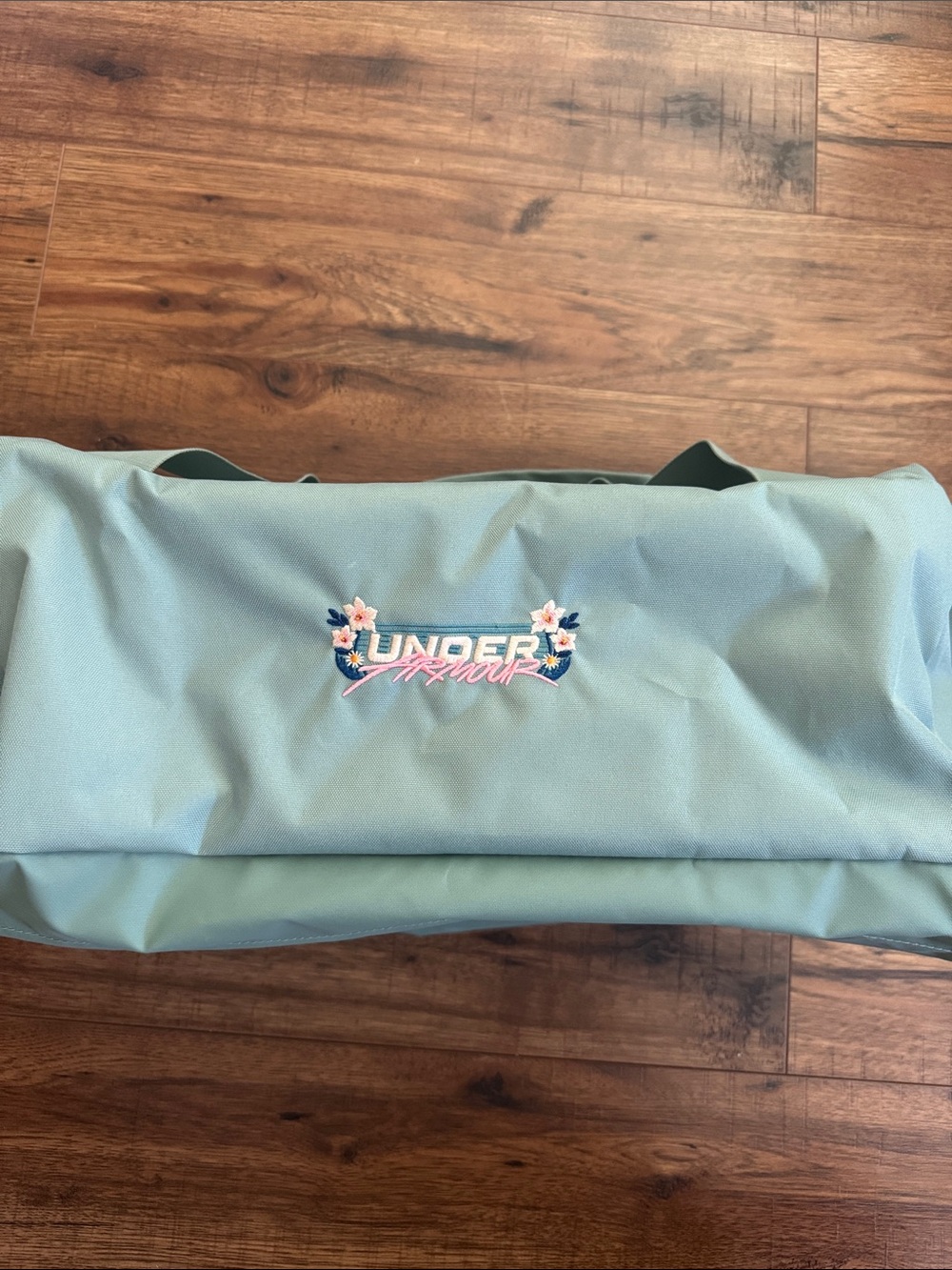 BRAND NEW! Under Armour Mint Green Duffel with Floral Logo